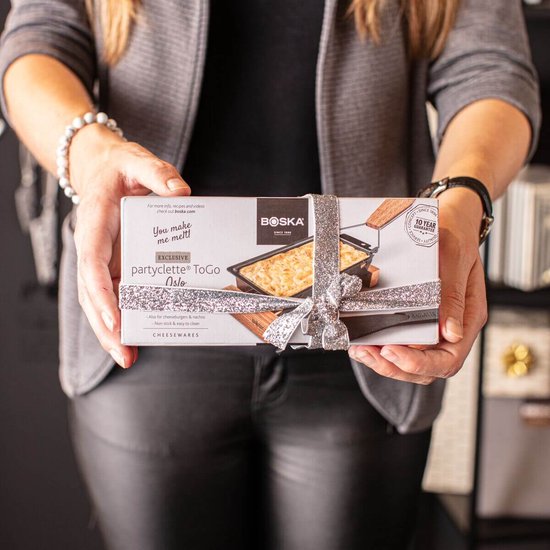 Boska Partyclette Oslo - Set à raclette - Chêne - Revêtement antiadhésif