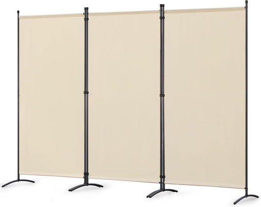 Angel Living Paravent - 3 panneaux - pliable - 243 x 180 cm - beige