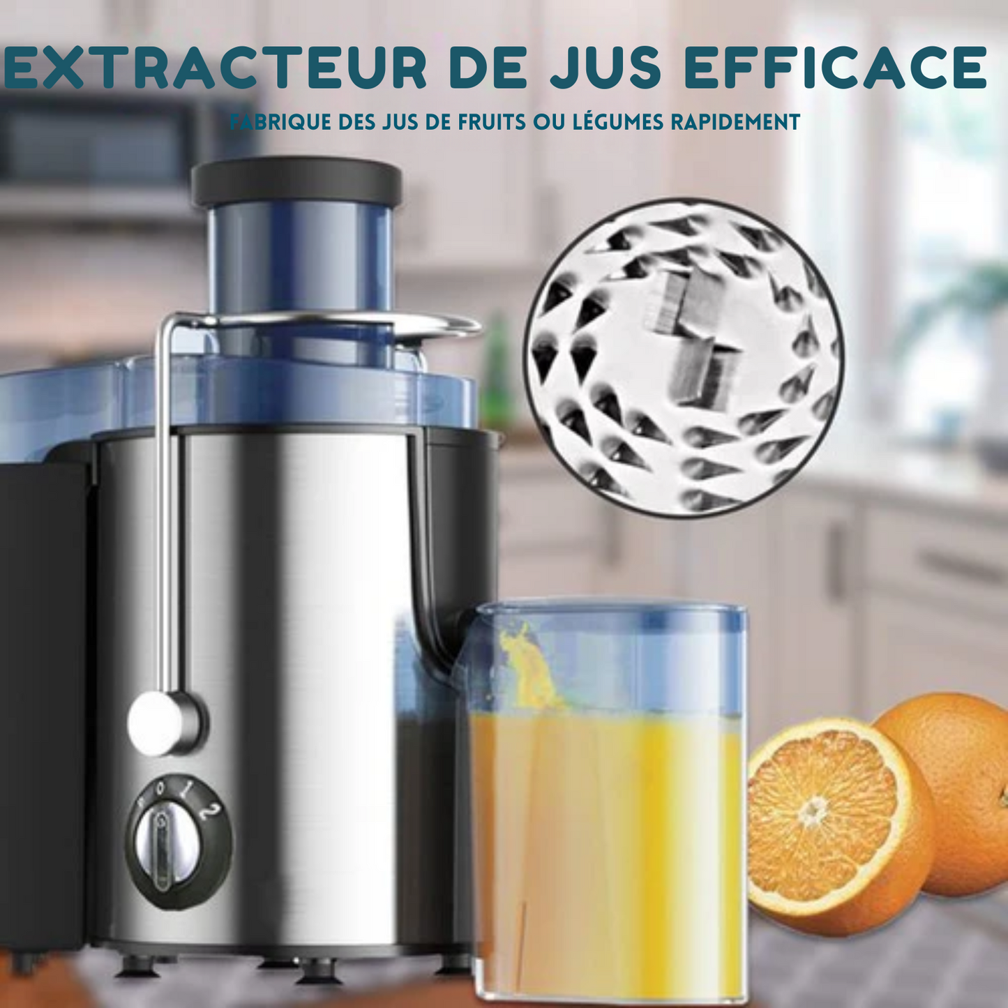 Extracteur de jus rapide - Fuegobird L811 - acier inoxydable - Fruits et Légumes - 400watt - Noir