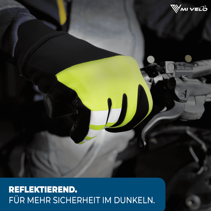 MIVELO THERMO-FIT Gants d'hiver - Polaire thermique & 3M Thinsulate - Jaune - Unisexe - Taille L