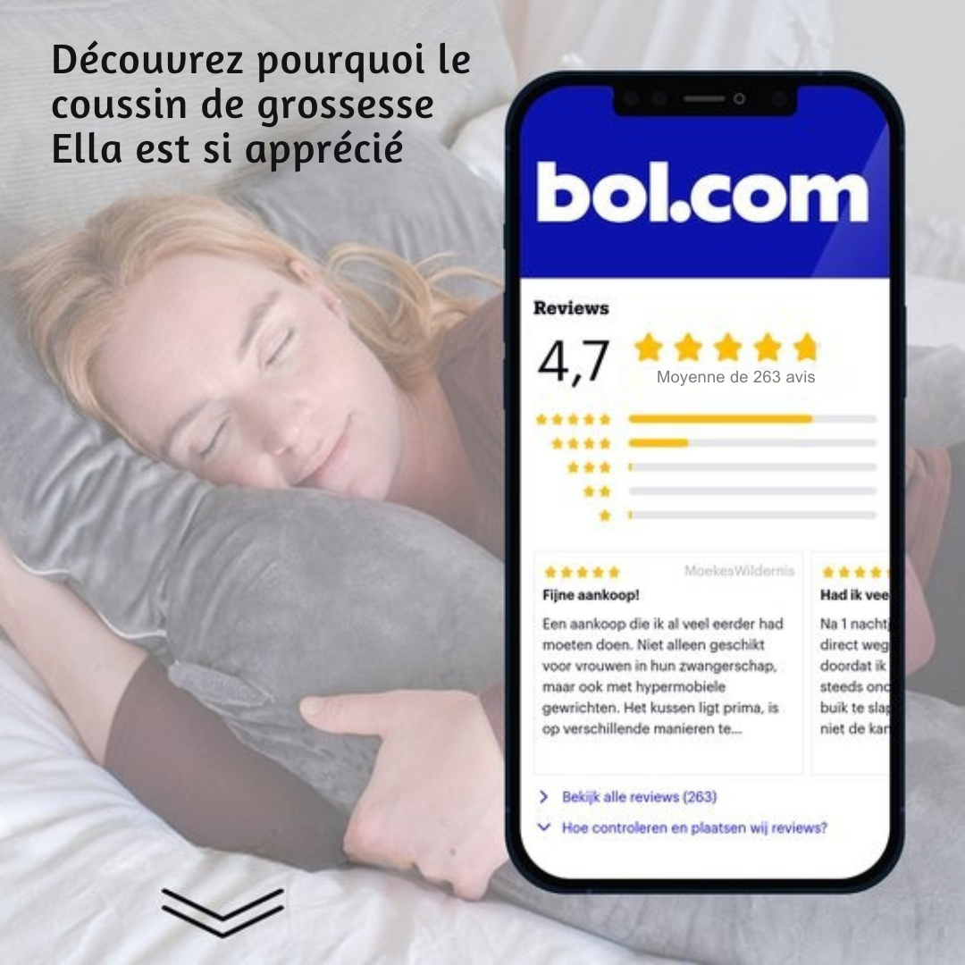 Coussin de Grossesse XXL - Ella® - Coussin Corporel - Coussin d'Allaitement - 150x70cm - Gris Clair