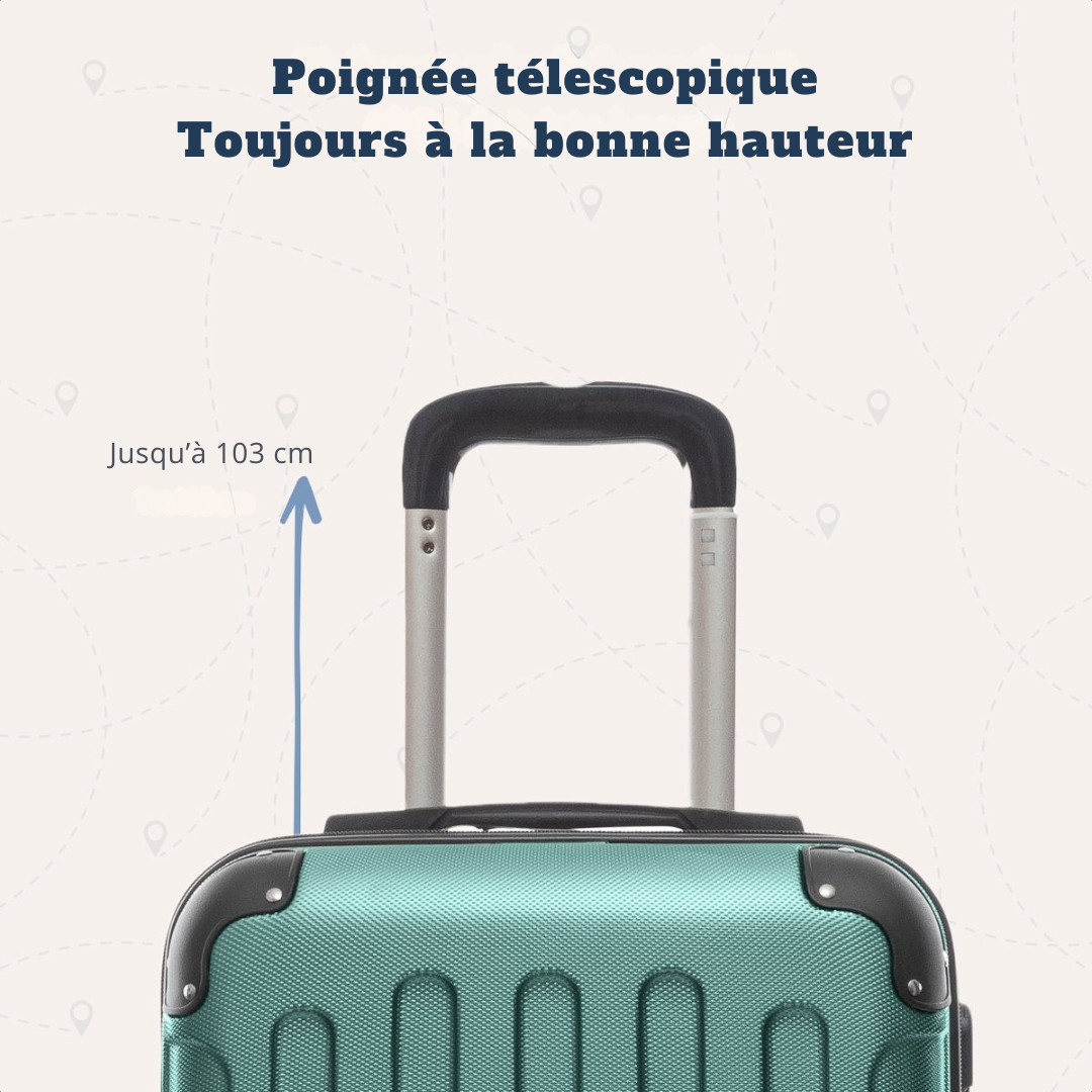 Valise - TRVLMORE - Bagage à main - 54x36x20cm - 38L - Vert foncé
