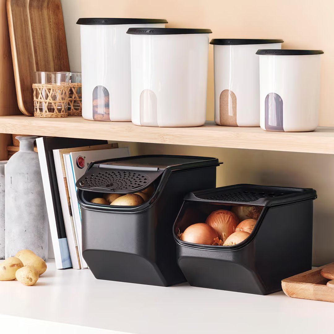 Contenant à pommes de terre Tupperware PotatoSmart - Circulation optimale de l'air - Préserve la fraîcheur des pommes de terre - Conception empilable