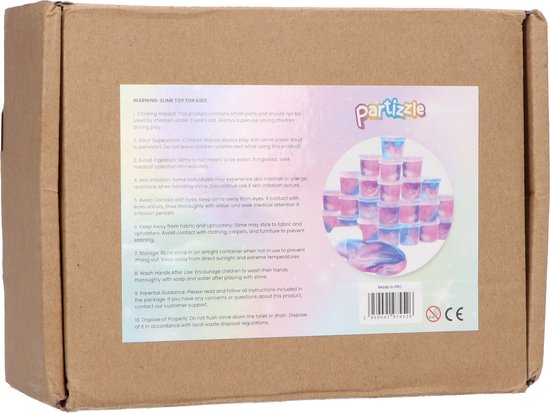 Partizzle 24x Unicorn Slime Pack - Unicorn Share Gifts - Grabbelton Making Slime Toys - Treat Gifts for Kids - Rose