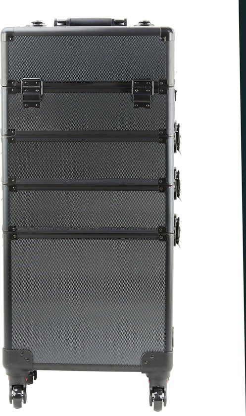 valise de maquillage valise de coiffure valise de beauté 4 en 1 noir