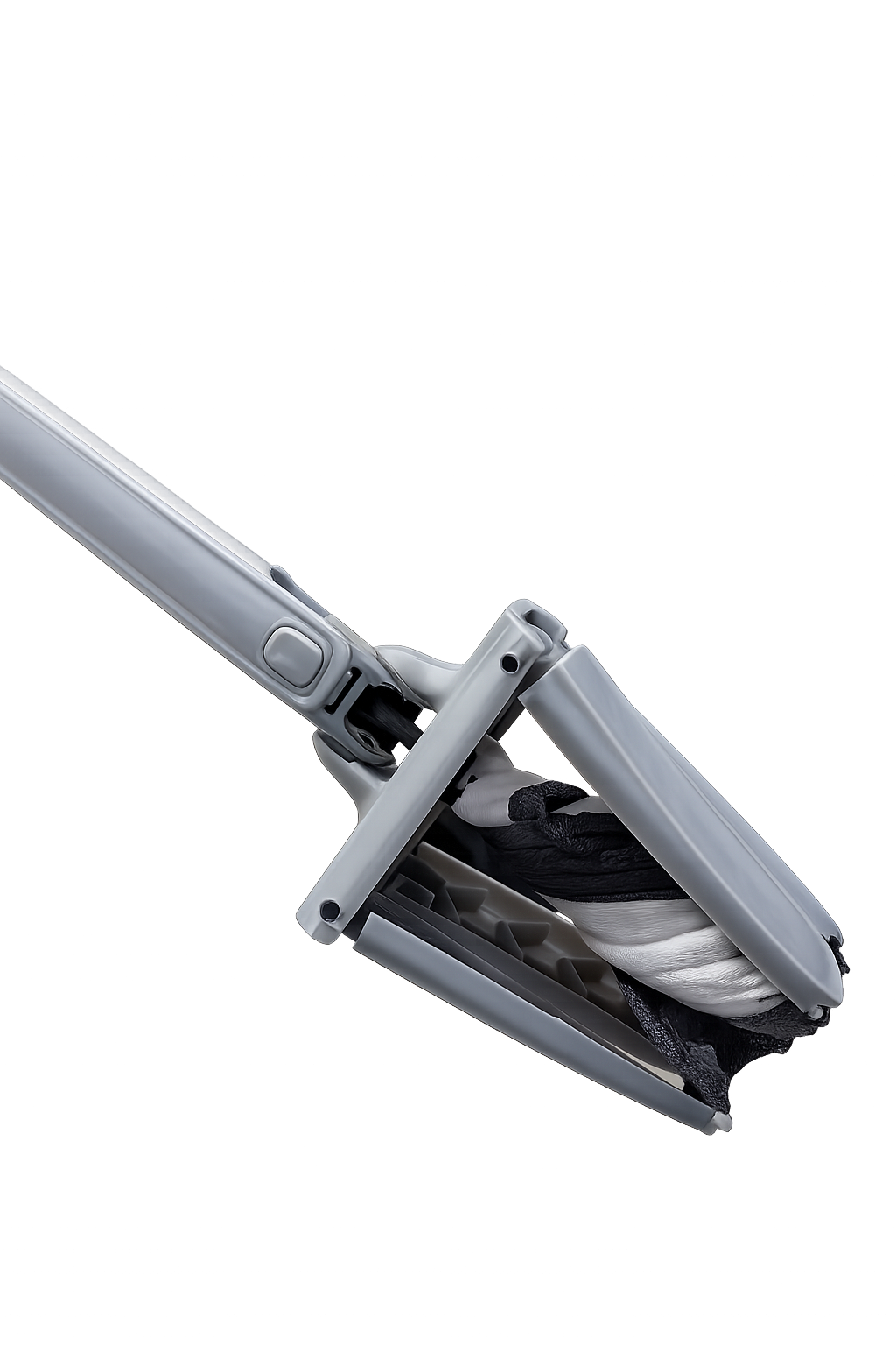 UltraClean Microfibre Mop - Mop rotatif à 360° - Système d'essorage facile - Gris - 107 cm