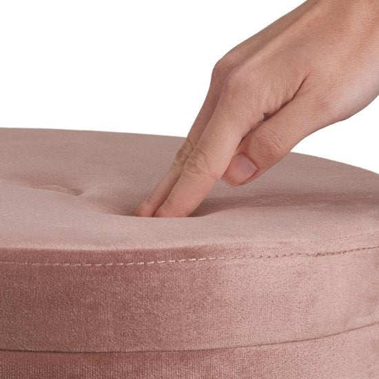 tectake - Tabouret d'assise Ava rose - 403953