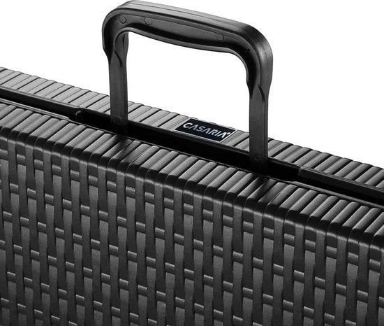 Banc de jardin pliable Casaria - 2 pièces avec poignée de transport -180 cm Noir