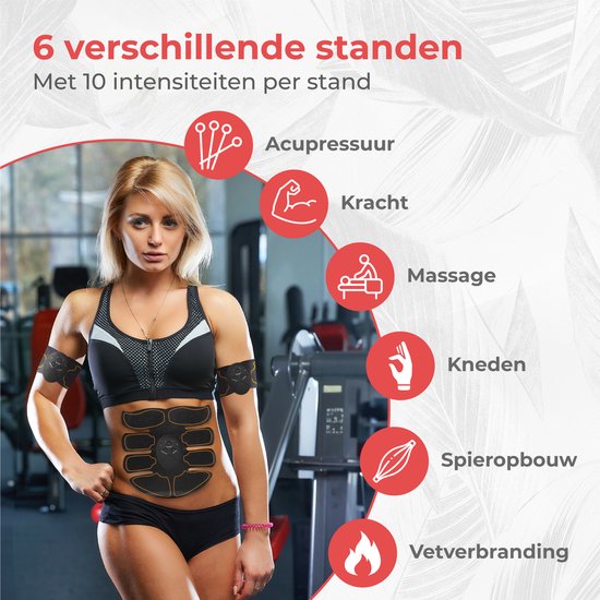Nuvance - Appareil de musculation abdominale électrique - Appareil de musculation EMS - Appareil de musculation abdominale - Appareil de musculation abdominale - Appareil de musculation Sixpack - Stimulateur musculaire EMS
