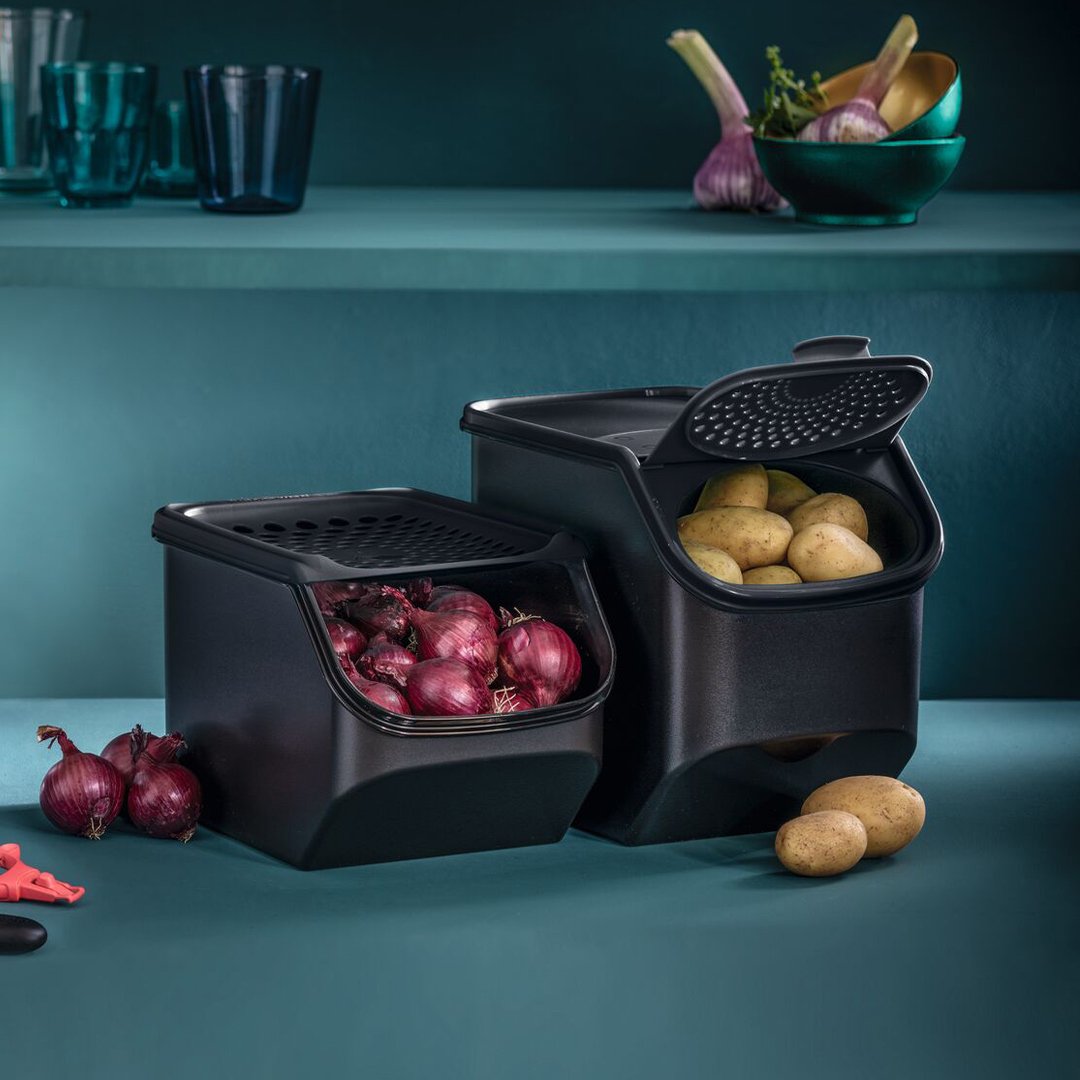 Récipient de conservation Tupperware Uiensmart - Circulation optimale de l'air - Conception empilable - Lavable au lave-vaisselle