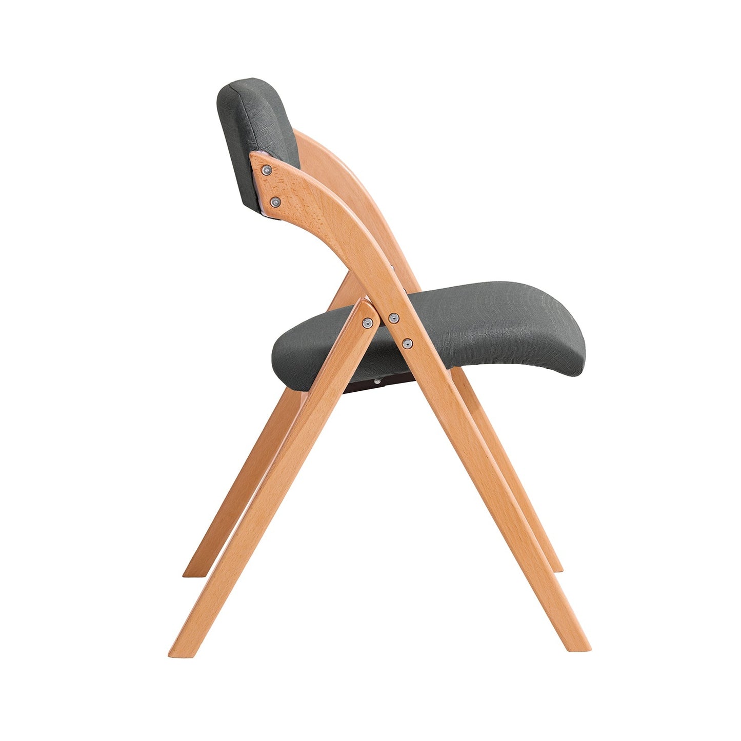 SoBuy Chaise pliante en bois avec assise rembourrée - 47x57x79 cm - Bois de hêtre