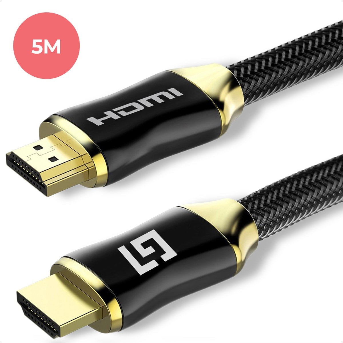 Auronic Câble HDMI 2.0 - 5M - 18Gbps - Haute vitesse et résolution - 4K (60 Hz) - Noir