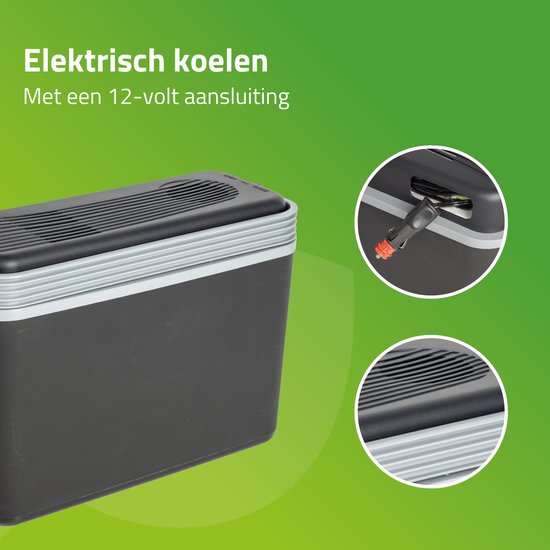 Bo-Camp - Glacière de voiture - Arctique - Gris - Polyéthylène - 12 Volt - 12 Litre
