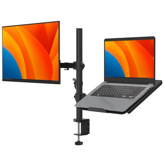 Auronic Monitor Arm - 2 écrans - 13 à 27 pouces - réglable - acier - noir