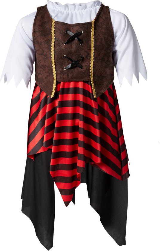 dressforfun - girls costume pirates - 128 (7-8y) - Costume carnaval - Halloween - Dress up - Party wear - Party - Party wear