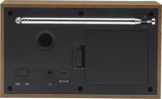 Denver DAB Radio - Retro Radio - Keukenradio - Draagbare Radio - Batterijen & Netstroom - DAB46 - Wit
