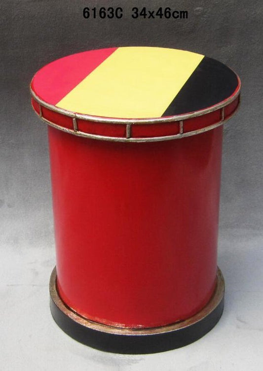 Tabouret pouf version Belgique Diables Rouges
