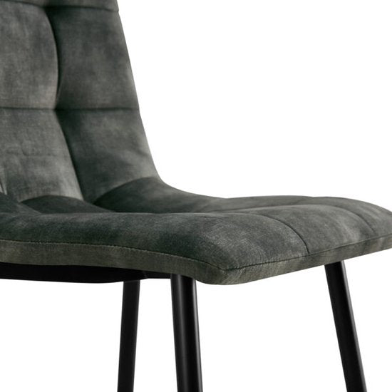 Chaise de salle à manger Yerevan – Vert sobre | Lot de 2