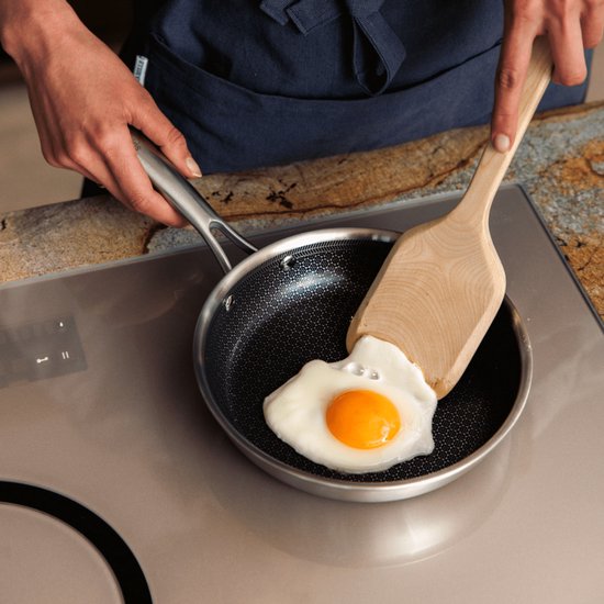 Safecourt Kitchen Set de 5 spatules en bois [100% sans microplastiques] - Bois de bouleau certifié FSC