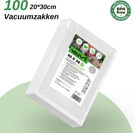 VAIVE Sacs sous vide alimentaires 20 x 30 cm - 100 pièces - Sacs sous vide - Sacs sous vide