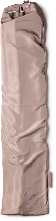 Nexxt Banana Parasol 3 mètres - Parasol à pied central avec housse et pied en croix en acier - Taupe