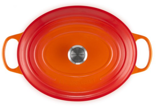 Cocotte ovale Le Creuset Signature 35 cm - rouge orangé