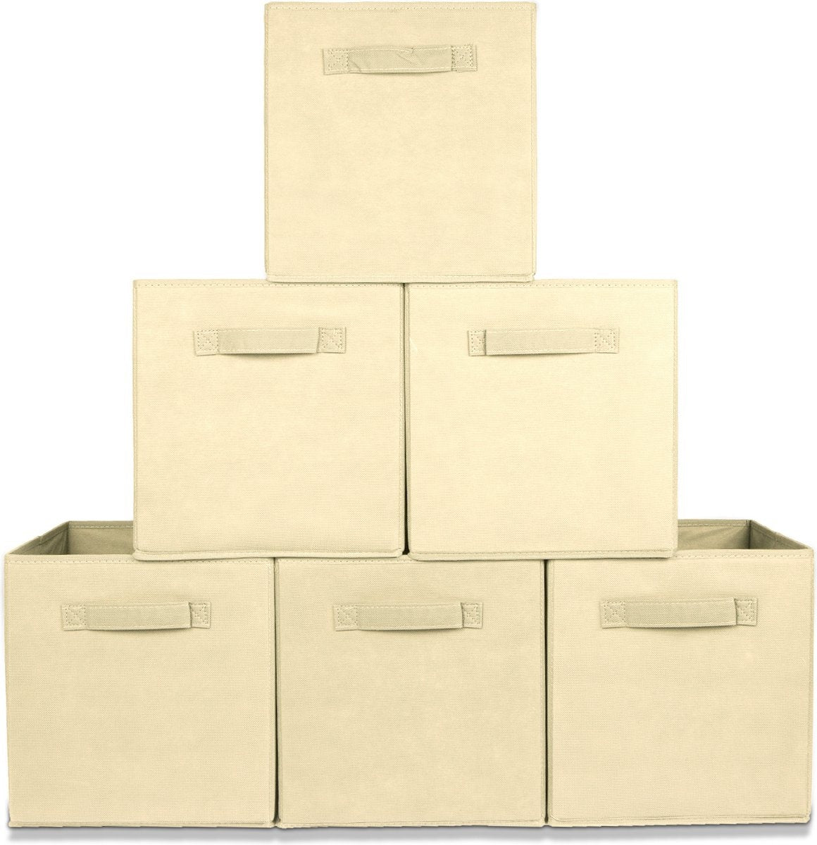 LifeGoods Organiseurs de placards - 6 pièces - 20L - Textile - Beige