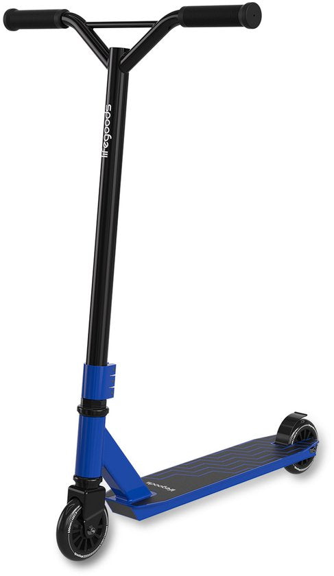 Trotinette Stuntstep Fly X - LifeGoods - 6+ Years - Garçons/Filles - 100mm - 100KG - Noir/Bleu