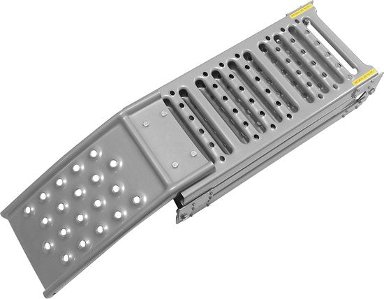 Rampe d'accès Carpoint – Dépliable – Longueur 160-200 cm - Largeur 25 cm - Capacité de charge 250 kg - Hauteur maximale d'accès 55 cm - Aluminium – Antidérapante