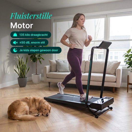 Dreaver Elevate Pro - Tapis de course 2 en 1 pliable, 12 km/h, avec fonction d'inclinaison de 9 % - Application et accessoires inclus - Tapis de course - Treadmill - Tapis de marche - Walking pad - Pour la maison