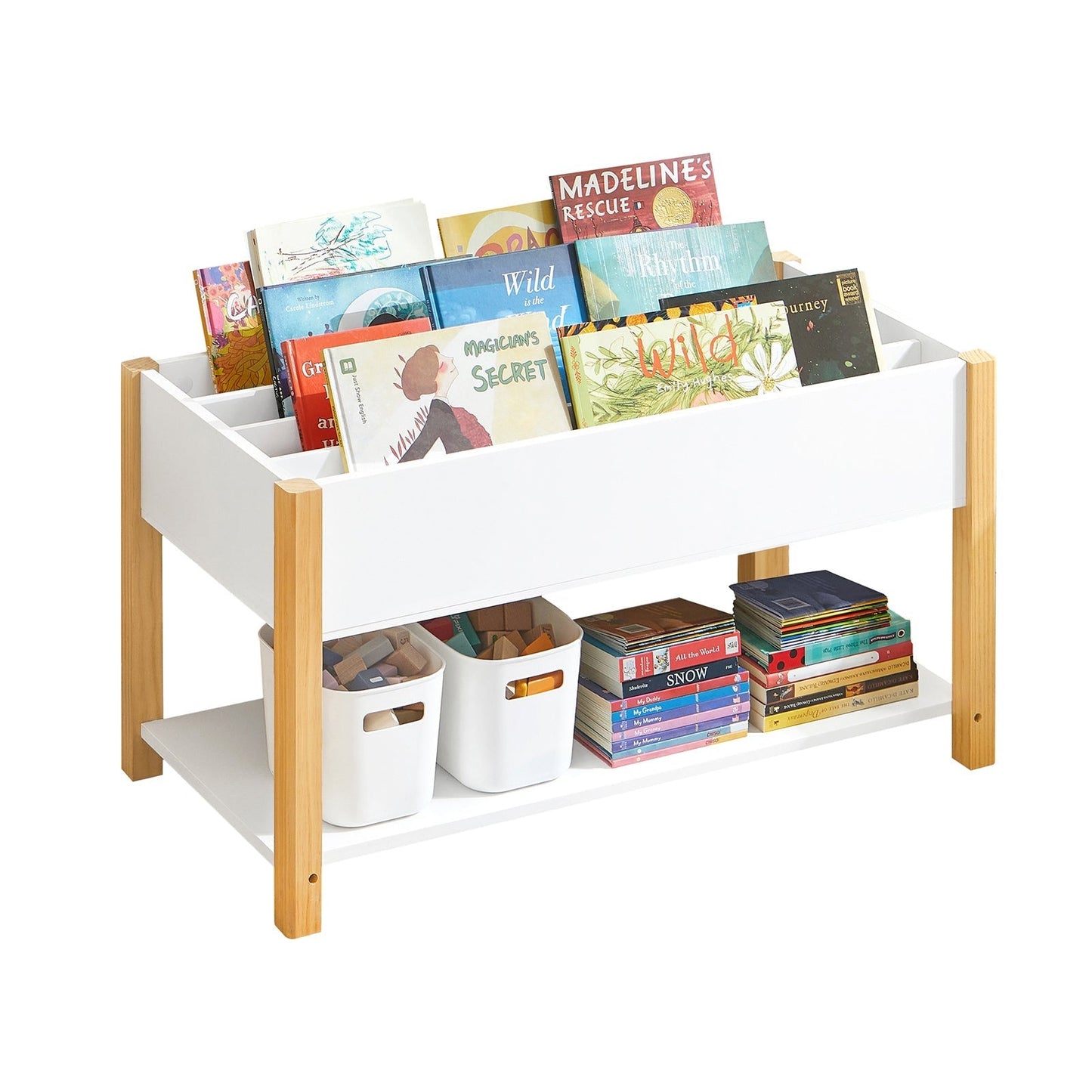 SoBuy Bibliothèque pour enfants - 2 étages - 85 x 42 x 45 cm