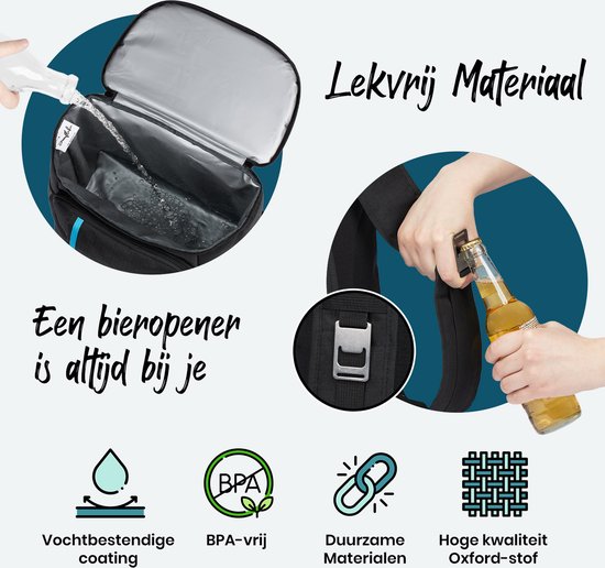 Sac à dos isotherme 20 litres - Sac à dos isotherme compact - Sac à dos isotherme léger - Noir - Sunflake