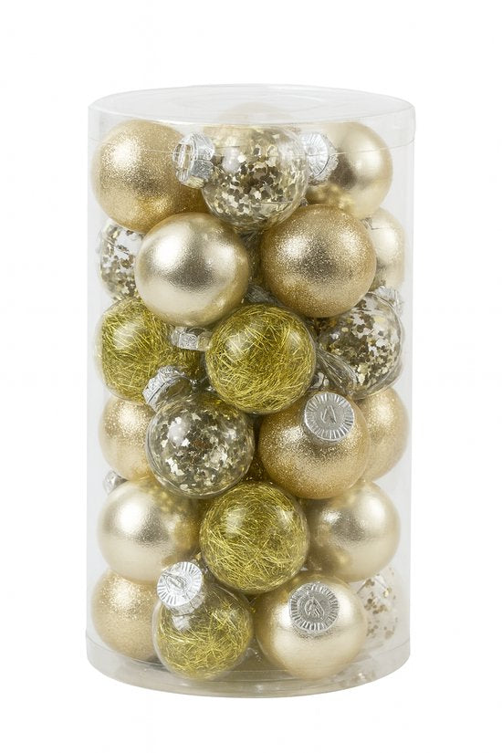 Set de boules de Noël de luxe or - 25 pièces - boules en plastique - boules or - décoration - décoration de Noël