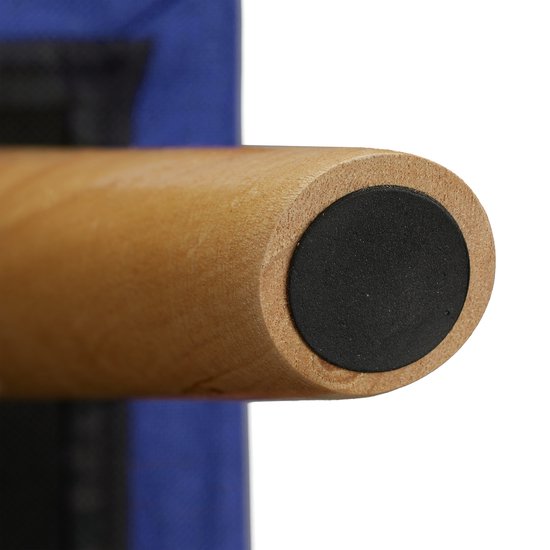 banc avec rangement - 39,5 x 79,5 x 39,5 cm - coussin - pieds en bois - banc d'entrée - bleu