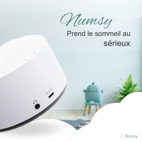 Appareil de Bruit Blanc pour Bébés/Adultes Numsy Paradise, Entraîneur de sommeil, Blanc