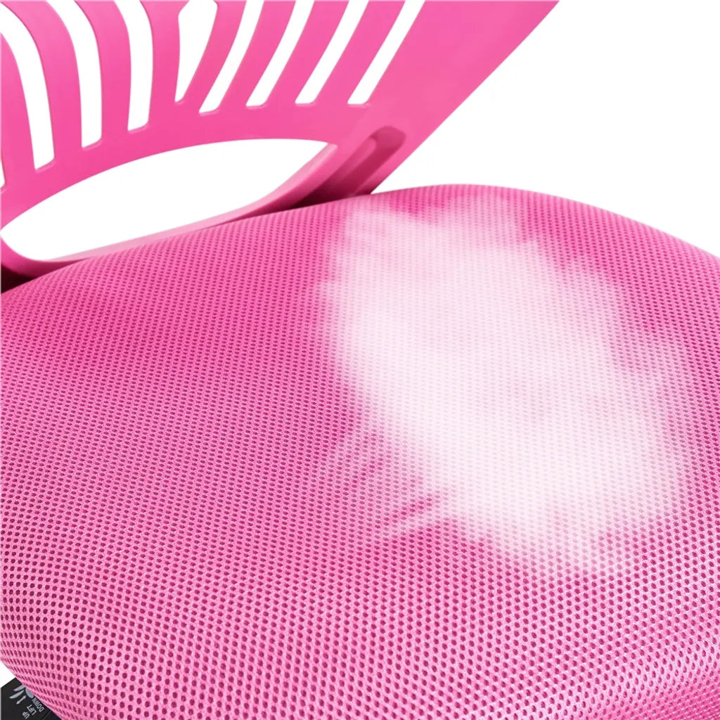 Chaise de bureau réglable Yaheetech 50 x 55 x 79-92 cm - Rose - Chaise pivotante sans accoudoirs
