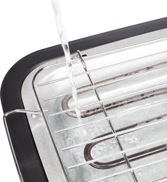 Barbecue électrique Tristar BQ-2813 – Barbecue de table à faible dégagement de fumée, 2 000 W – Grille de cuisson 38 x 22 cm – Noir - Idéal pour le balcon ou le camping