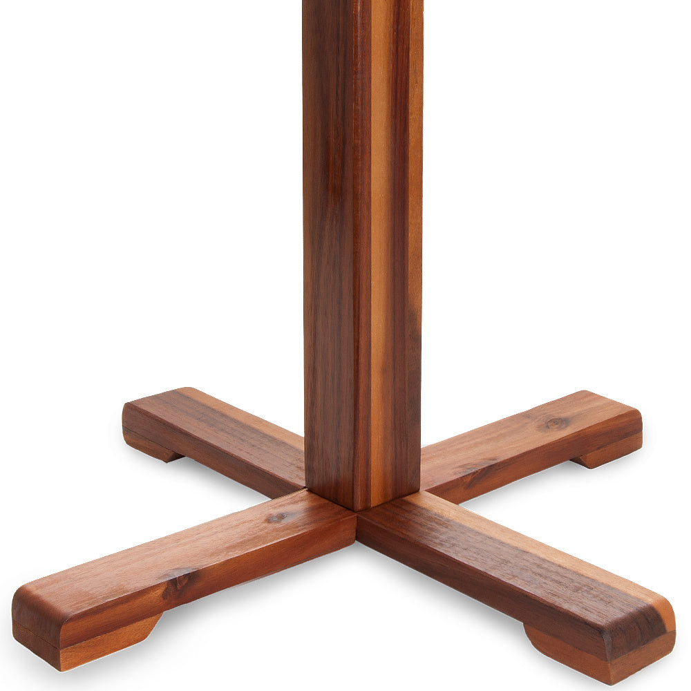 Table d'appoint Casaria Bois d'acacia rond 4 pieds - Marron