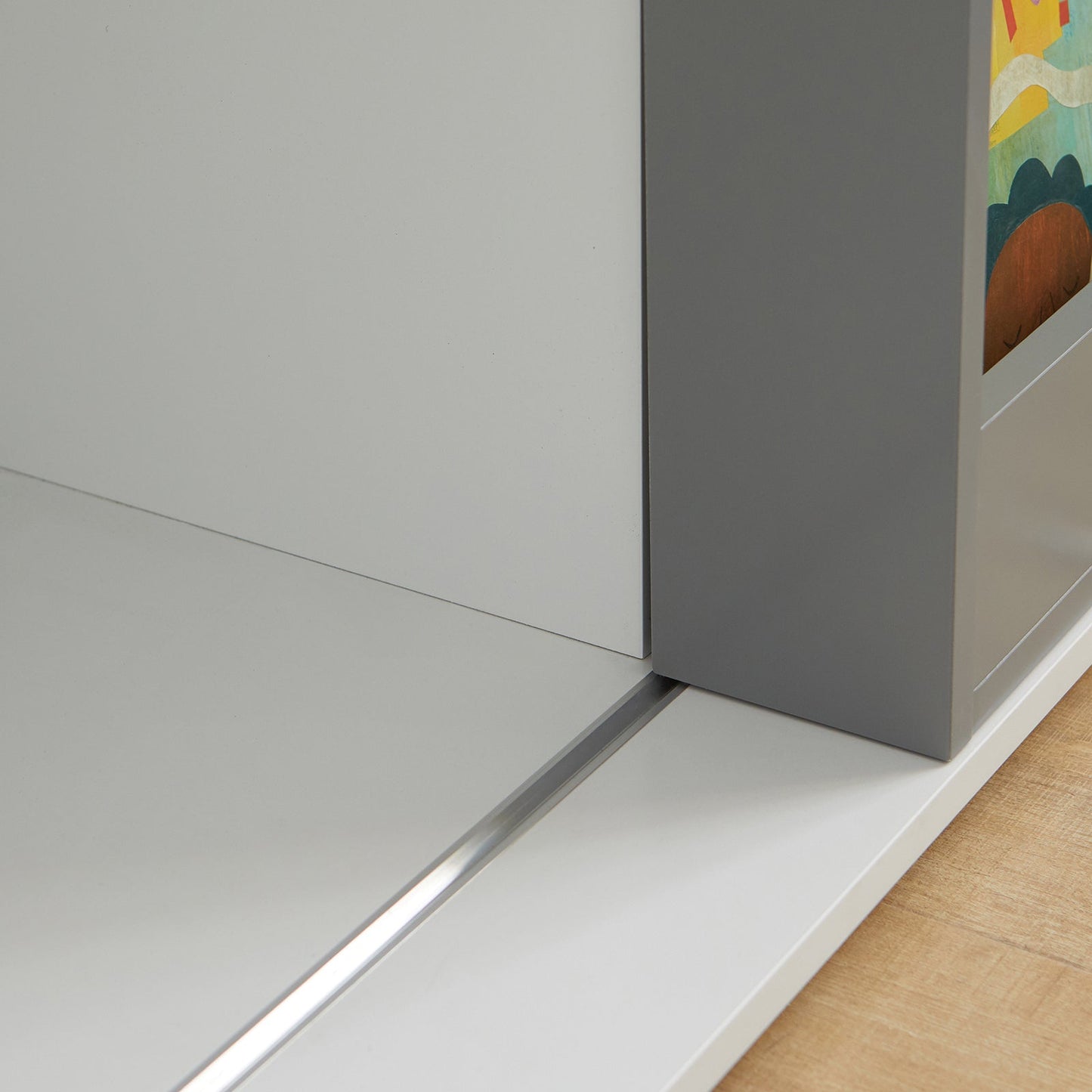 SoBuy Bibliothèque pour enfants - Max. 95 kg - 119 x 39 x 116 cm - Blanc / Gris