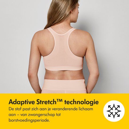Soutien-gorge de nuit Medela Keep Cool Sleep - Soutien-gorge de nuit sans coutures - Soutien-gorge de grossesse - Soutien-gorge d'allaitement avec 2 zones respirantes - Tissu Soft Touch - Noir - Taille S