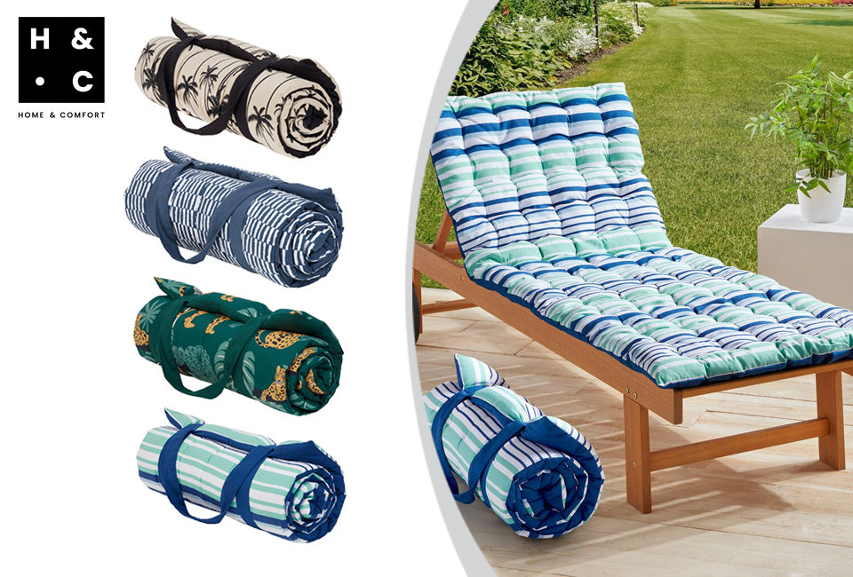 Matelas de sol portable Home&Comfort – 60 x 180 cm – Enroulable – Épaisseur : 5 à 8 cm