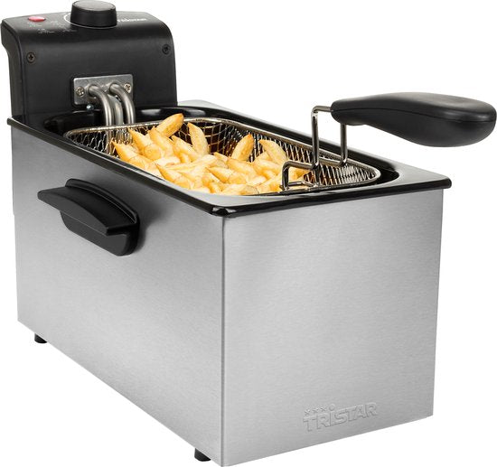 Friteuse Tristar 3 litres - FR-6946 - Puissance 2000 W - Zone froide - Acier inoxydable