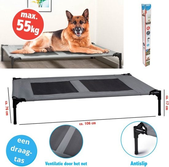 maxxpro Dog Bed on Legs - Good Ventilation - Incl. Carry Bag - Max. 55 KG - Grand
