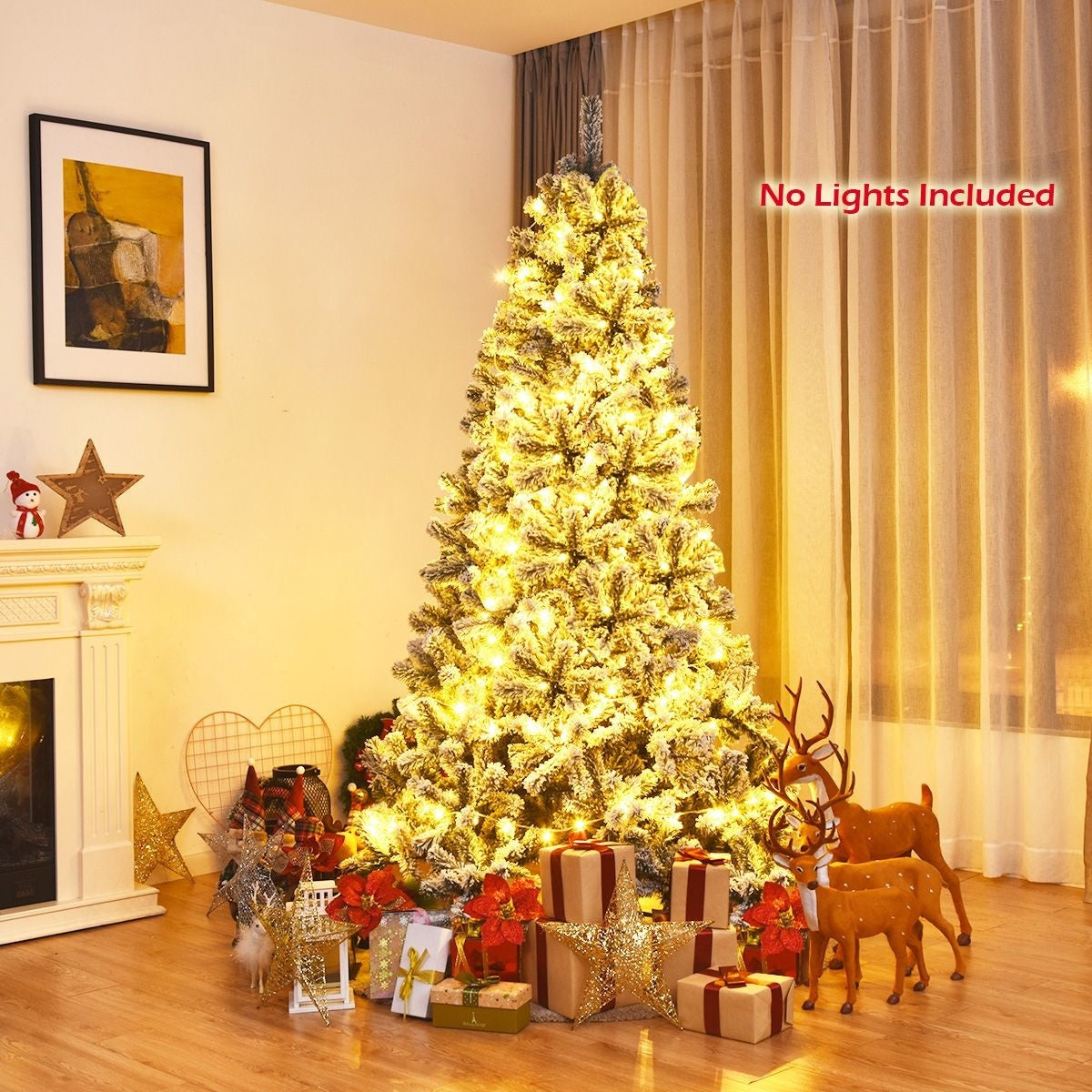 Arbre de Noël artificiel Snowy Coast  - Avec support métallique - 180 cm - Vert