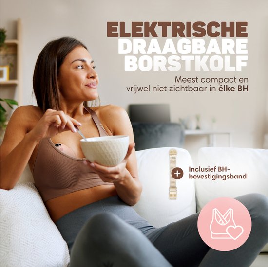 Vulpes Goods® BabyCare - Tire-lait mains libres - Tire-lait électrique sans fil - Portable - Tire-lait électrique mains libres - 30 sachets de conservation du lait maternel, informations sur l'allaitement, sac de voyage et réducteurs d'écran pour le sein