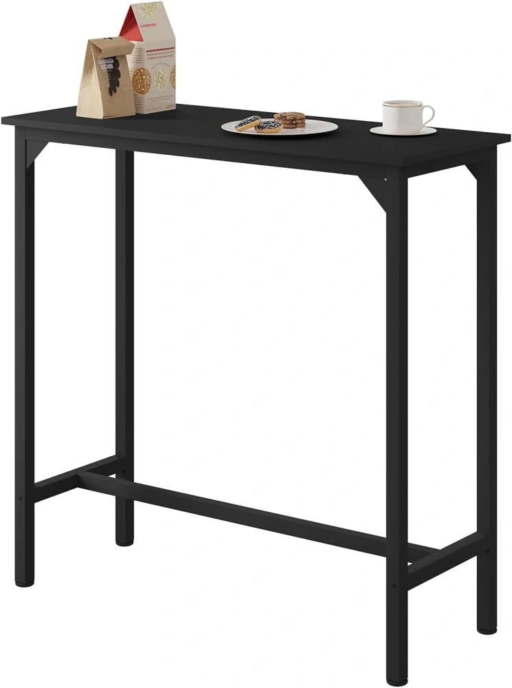 Table haute de bar Eugad - Noir - 100 x 40 x 100 cm