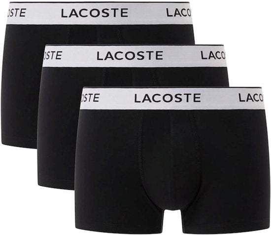 Boxers 3P Lacoste pour homme, noirs