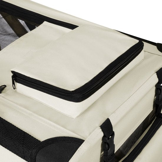 Boîte de transport pliante pour chien / Banc Lassie XL - Beige - 56 x 81 x 58 cm