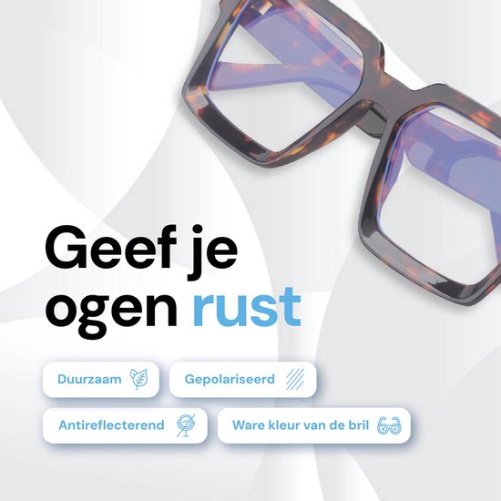 LC Eyewear Lunettes d'ordinateur - Lunettes à lumière bleue sans force - Lunettes à lumière bleue - Lunettes d'affichage - Unisexe - Léopard