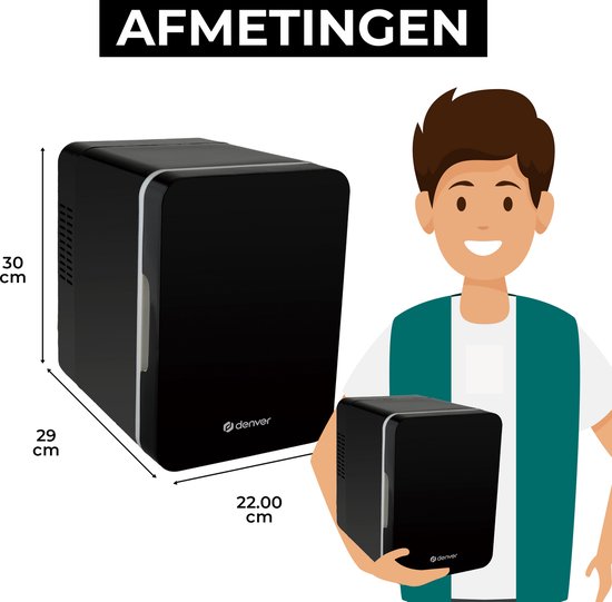 Denver Mini Fridge - Refroidissement et chauffage - Réfrigérateur pour soins de la peau - 12v Auto connection - MFR404